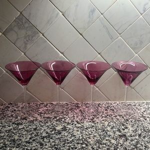 4-Wedgwood (VERA WANG) CLASSIC AMETHYST Martini Glass 71/8"